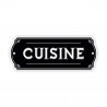 PLAQUE PORTE METAL "CUISINE"