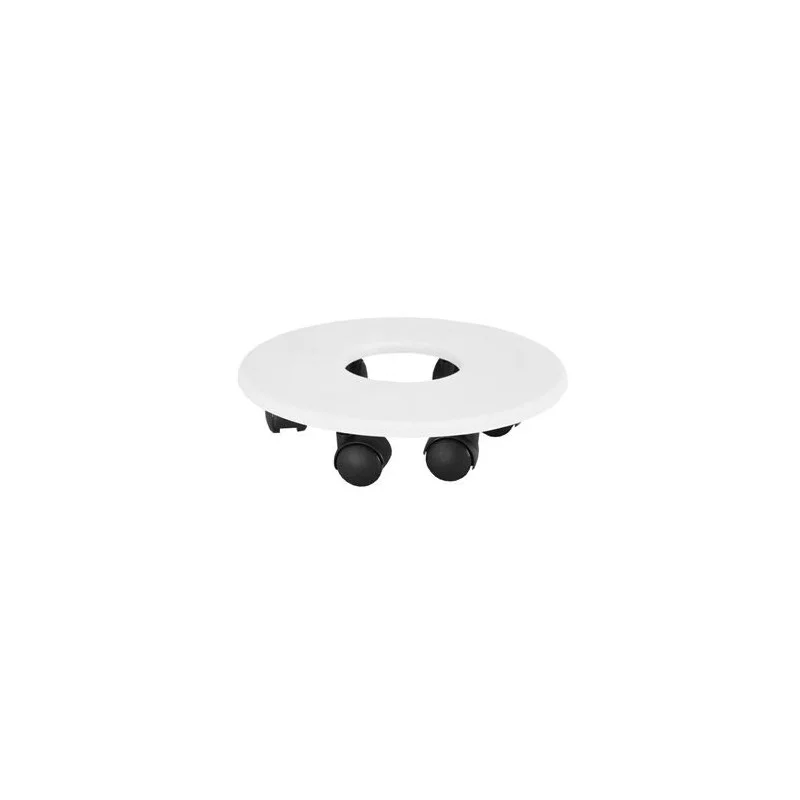 SUPPORT POT AVEC 6 ROULETTES BLANC ENCASTRABLE D26,5cm SUPPORT POT AVEC 6 ROULETTES BLANC ENCASTRABLE D26,5cm