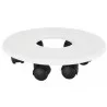 SUPPORT POT AVEC 6 ROULETTES BLANC ENCASTRABLE D26,5cm