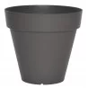 BAC A FLEURS PATIO ROND 30 GRIS PAILLETE