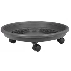 SOUCOUPE A ROULETTES 31CM GRIS PTE