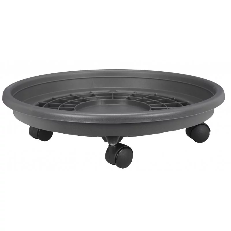 SOUCOUPE A ROULETTES 31CM GRIS PTE