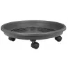 SOUCOUPE A ROULETTES 31CM GRIS PTE