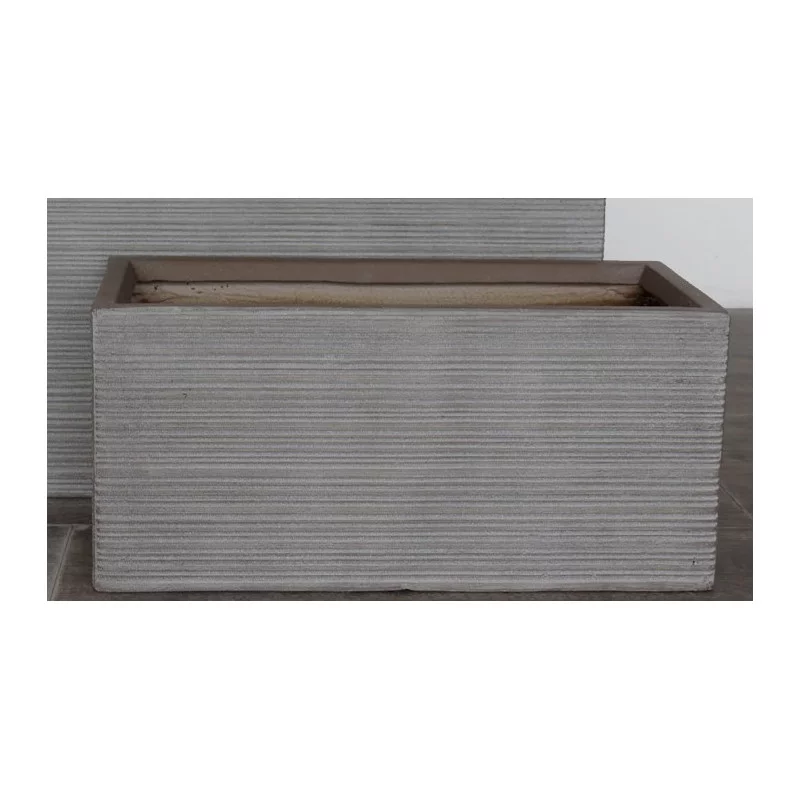 JARDINIERE "STRIPE" TAUPE PM 50X23H23CM
