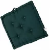 COUSSIN DE SOL VERT FONCÉ EN COTON 50X50cm