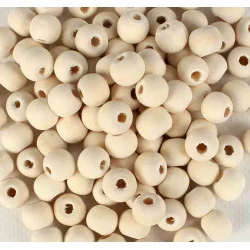 PERLES BOIS BRUT RONDES DIAM. 1 CM X 100
