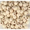 PERLES BOIS BRUT RONDES DIAM. 1 CM X 100