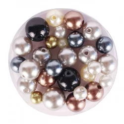 PERLES ACRYLIQUES NACREES RONDES TENDANC