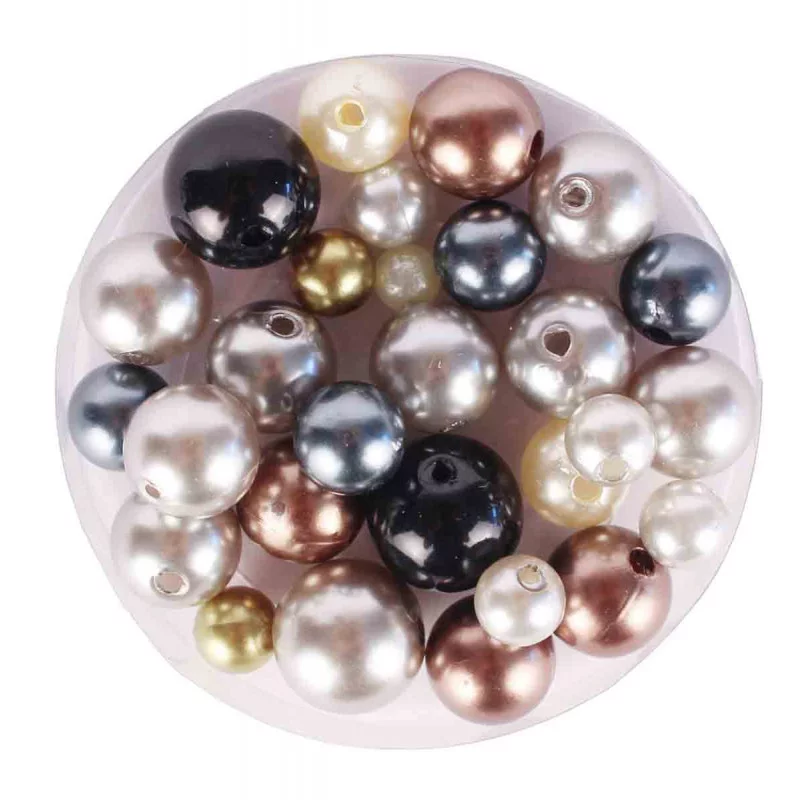 PERLES ACRYLIQUES NACREES RONDES TENDANC