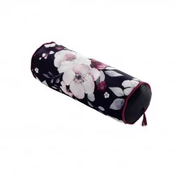 COUSSIN VELVET FLOWER NOIR POMPON