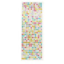 STICKERS STRASS RONDS MULTICOLORES 0,6 C