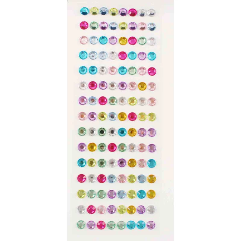 STICKERS STRASS RONDS CRISTAL 1 CM X 120
