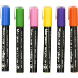 MARQUEURS X6 COUL ASSORTIES PEINT. ACRYL