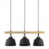 SUSPENSION FERESE NOIR 3 FEUX 81x18x121cm