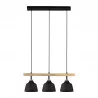 SUSPENSION FERESE NOIR 3 FEUX 81x18x121cm