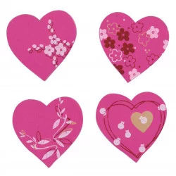 EMBELLISSEMENTS BOIS PEINT COEURS 3 CM X