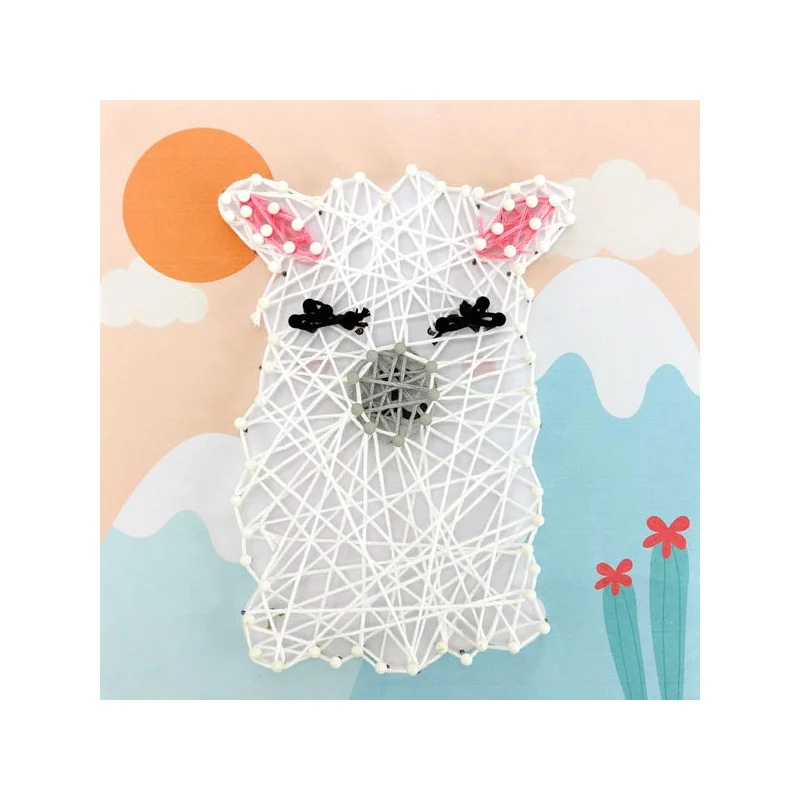 STRING ART LAMA 21 X 21 CM