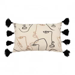 COUSSIN BRODE VISAGE ARTY CREME 50X30CM