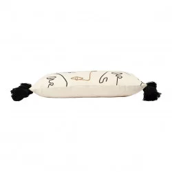 COUSSIN BRODE VISAGE ARTY CREME 50X30CM