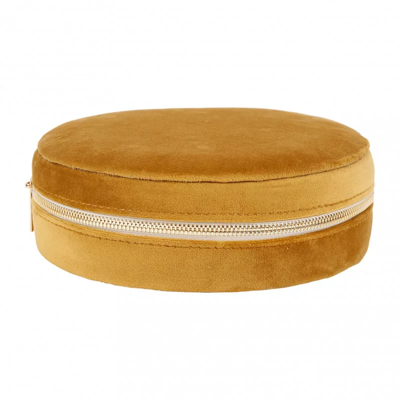 BOITE BIJOUX SOLOR BRONZE D21X7CM VELOUR