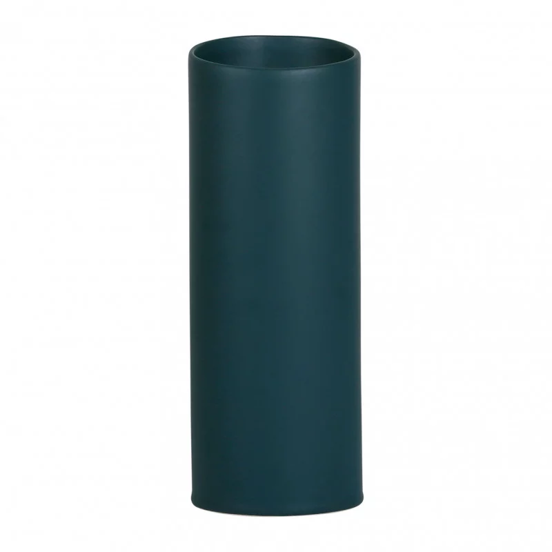 VASE BISEAU VERT D12.5XH35CM GRES
