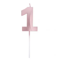 BOUGIE CHIFFRE 1 GRAPHIQUE ROSE GOLD 7