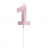 BOUGIE CHIFFRE 1 GRAPHIQUE ROSE GOLD 7