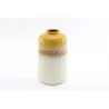 VASE ABSTRACT JAUNE BLANC D11xH17cm