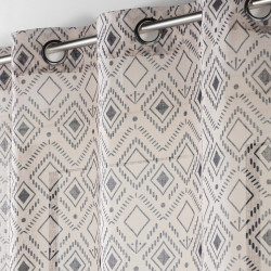 VOILAGE NALIKA 140x240CM EFFET LIN TISSE IMPRIME