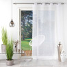 VOILAGE FLORESSIA 140x240CM VOILE SABLE IMPRIME METALLISE