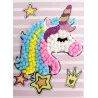 JE CREE MON TABLEAU EN POMPONS, LICORNE