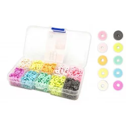 PERLES HEISHI, 10 COULEURS PASTEL