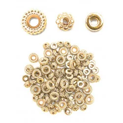 PERLES INTERCALAIRES HEISHI METAL DORE