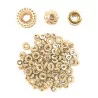 PERLES INTERCALAIRES HEISHI METAL DORE