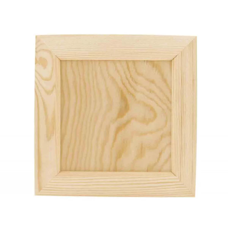 CADRE BOIS CARRE INTERIEUR 15 CM, 21,5 X