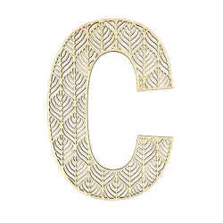 LETTRE C EN BOIS GEANTE AJOUREE