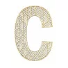 LETTRE C EN BOIS GEANTE AJOUREE