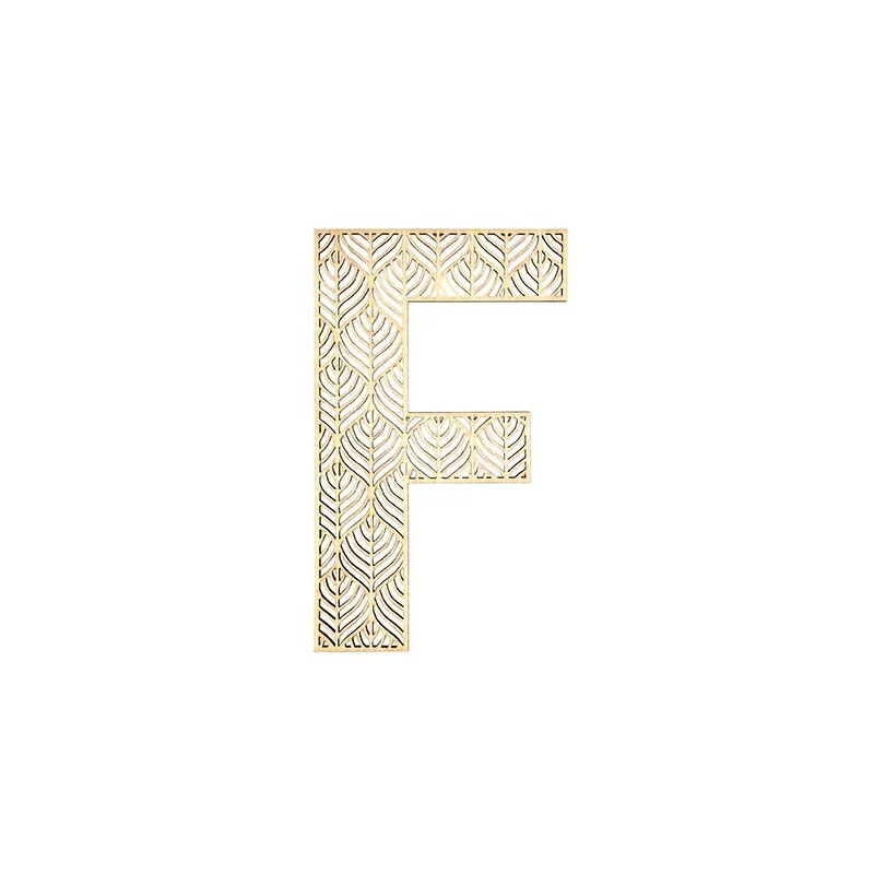 LETTRE F EN BOIS GEANTE AJOUREE