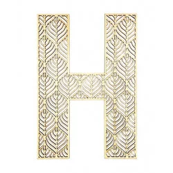 LETTRE H EN BOIS GEANTE AJOUREE