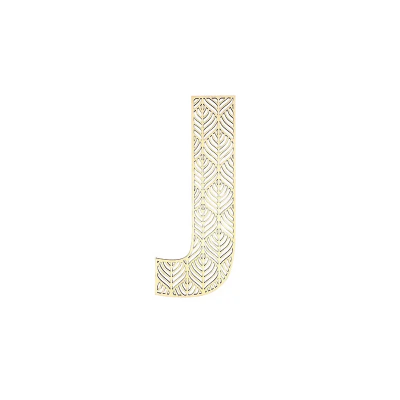 LETTRE J EN BOIS GEANTE AJOUREE