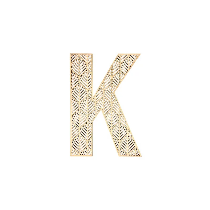 LETTRE K EN BOIS GEANTE AJOUREE