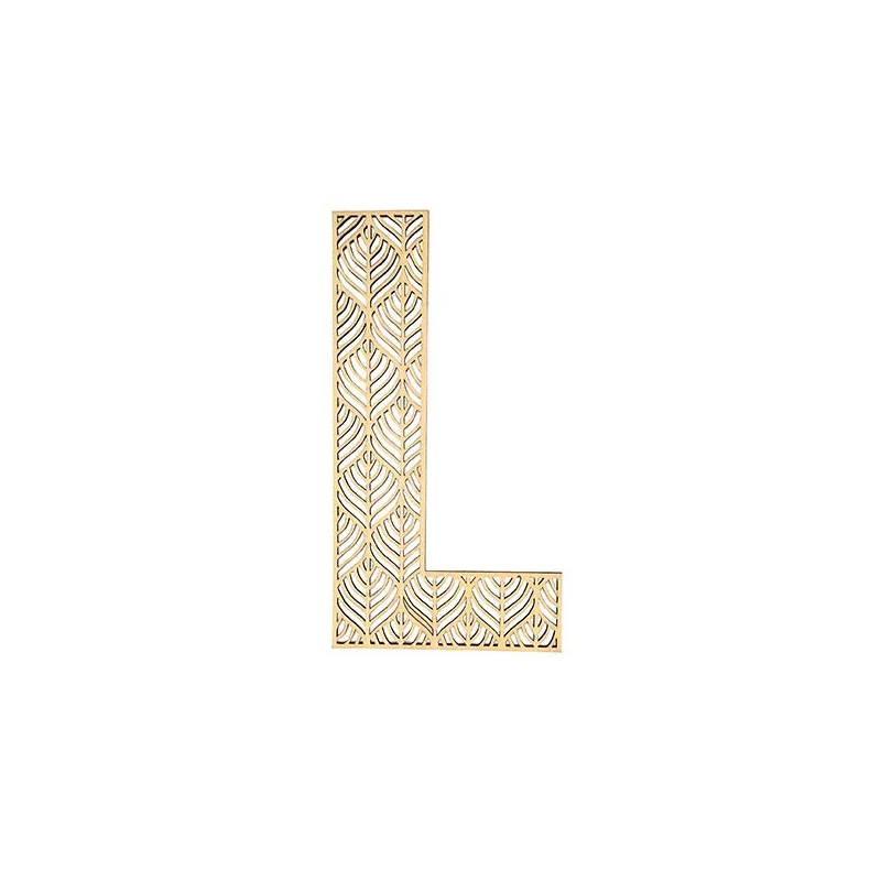 LETTRE L EN BOIS GEANTE AJOUREE