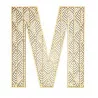 LETTRE M EN BOIS GEANTE AJOUREE