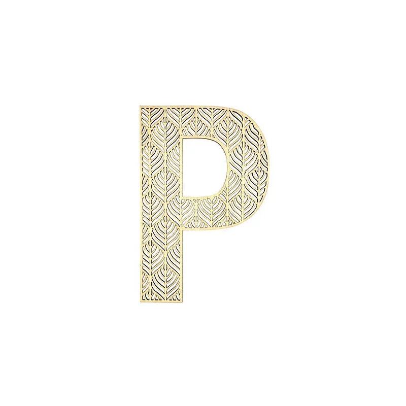 LETTRE P EN BOIS GEANTE AJOUREE