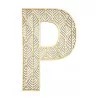 LETTRE P EN BOIS GEANTE AJOUREE