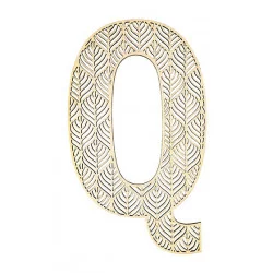 LETTRE Q EN BOIS GEANTE AJOUREE