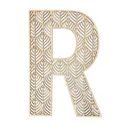 LETTRE R EN BOIS GEANTE AJOUREE