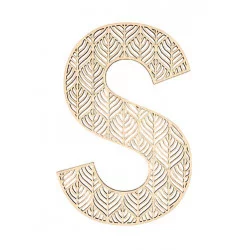 LETTRE S EN BOIS GEANTE AJOUREE