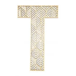 LETTRE T EN BOIS GEANTE AJOUREE