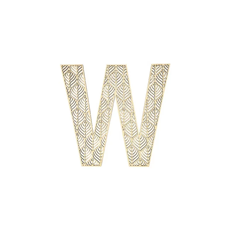 LETTRE W EN BOIS GEANTE AJOUREE